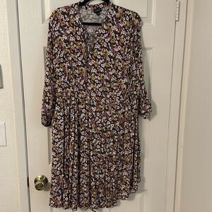 Floral Torrid Dress with Pockets Plus Size